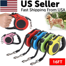 16.5FT Automatic Retractable Dog Leash Pet Collar Automatic Walking Lead Free US - £9.51 GBP