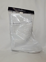 NEW Christmas Shoppe 4 Pk Blank Christmas Stockings 14.5&quot; x 8.75&quot; White. - $7.76