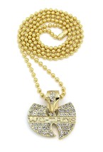 New Wu Tang Pendant &amp;3mm/27&quot; Ball Chain Hip Hop Necklace - BXZ81 - £14.14 GBP