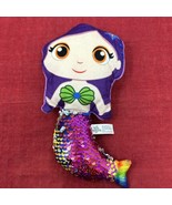 Plush Parade Stuffed Purple Toy Mermaid Sequin Toy Factory - £7.69 GBP