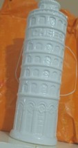 Leaning Tower of Pisa White Ceramic Parmesan Cheese Shaker Preowned - £0.80 GBP