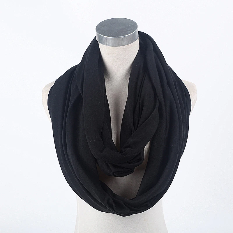 Sporting Soft Light Weight Infinity Scarf With Solid Colors  Knit Solid Color In - £24.04 GBP