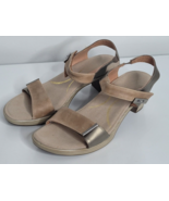 Naot Intact Womens Sandals EU 38 US 7 Khaki Beige Leather Hook Loop Heel... - £39.50 GBP
