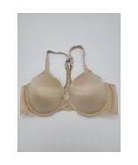 Maidenform Bra 38C Womens Tan Lace Lightly Padded Underwired Front Closure - £16.50 GBP