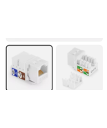 2PC Keystone Jack Insert/Coupler Type ANGLED/90 Cat 6 RJ45 Networking  W... - $17.29 CAD