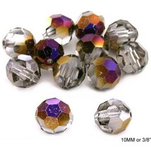 12 Round Beads Faceted Zairit Crystal Beading Part 10mm - £14.78 GBP