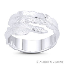 Angel / Eagle Feather Christian Native American Charm .925 Sterling Silver Ring - £17.25 GBP