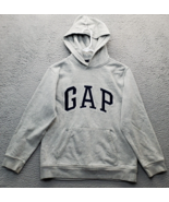 Gap Hoodie Youth 2XL Gray Heather Cotton Long Sleeve Ribbed Cuff &amp; Hem P... - $18.49