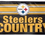 Vintage Sports 5&#39; x 8&#39; Flag NFL Pittsburgh Steelers Country Wincraft Mad... - £23.60 GBP