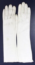VTG White Kid Leather Opera GLOVES WOmens 7 15&quot; Unbranded Long - $67.72