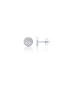 Peace sign crystal stud earrings - €10,24 EUR