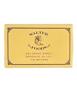 Walter Foods Restaurant Matchbook Matches Walters Ft Greene Brooklyn NY - £9.57 GBP