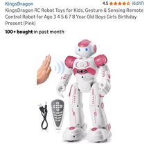 KingsDragon RC Robot Toys for Kids, Gesture &amp; Sensing Programmable Rose  - $49.38
