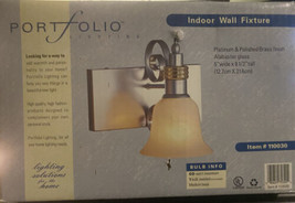 PORTFOLIO LIGHTING Indoor Wall Fixture Vanity Bar Light Platinum Polishe... - $9.49