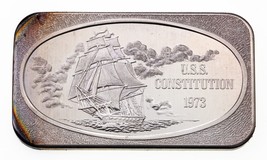 1973 Uss Constitución - Ussc Mint 1 Oz. Plateado Barra Artístico - $88.36