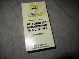 Vintage Faymus 6 Wheels Automatic Numbering Machine Model 8A with Box - £6.79 GBP