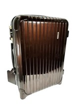 RIMOWA Suitcase Polycarbonate TSA Lock 2 Wheel Carry On Luggage Brown Ca... - £229.61 GBP