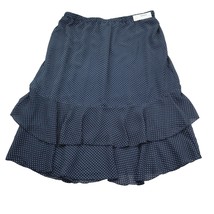 Sag Harbor Skirt Womens XL Blue Lightweight Casual Polka Dot Ruffle Tired - £17.04 GBP