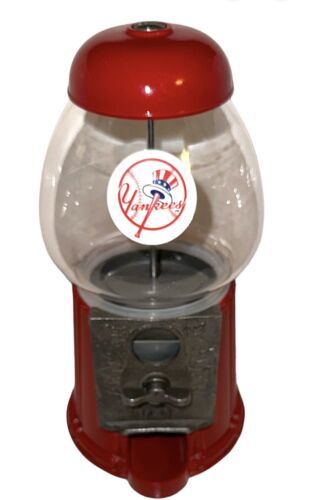Primary image for N.Y. Yankees Logo M&M's Mars Candy Dispenser Gumball Machine Red MLB Licensed