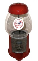 N.Y. Yankees Logo M&amp;M&#39;s Mars Candy Dispenser Gumball Machine Red MLB Licensed - £31.30 GBP