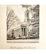 Pennsylvania State University 1957 Calendar Photogravure Old Main Colleg... - $98.09 CAD