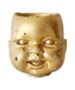 1960s Berenguer Baby Doll Head Sculpture Gold Paint Concrete/Plaster Vtg... - $137.07 CAD