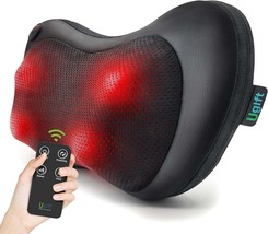 Back Massager Pillow with Remote Control Deep Tissue Neck Massager with Heat and - £45.40 GBP