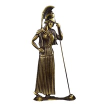 Greek Roman Goddess Athena Minerva Real Bronze Metal Art Sculpture Handmade - £63.74 GBP