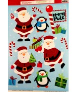 Vinyl Static Window Clings Christmas Santa Claus Penguin North Pole Cand... - £6.69 GBP