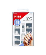 KISS Full-Cover Nails Press on Nails Active Square Clear Medium Square 1... - $21.86 CAD
