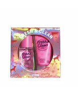 VICTORIA&#39;S SECRET PINK Fresh &amp; Clean Gift Set Perfume Mist Spray &amp; Body ... - $300.87 MXN