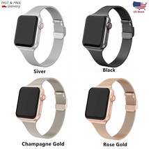 Slim Milanese Strap For Apple Watch Band. Steel Mesh Band for All Apple ... - $19.99