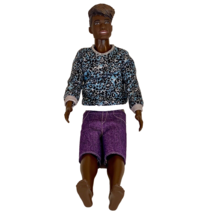 Barbie Ken Fashionista Doll Sculpted Dreadlocks Purple Shorts #153 Mattel 12&quot; - £7.77 GBP