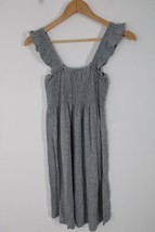Theory P Gray Ruffle-Strap Smocked Cotton Jersey Tank Dress - £17.94 GBP