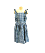 Polo Ralph Lauren  Dress Size 6 Pinafore Blue Gingham Ruffle Detail Back... - $19.14