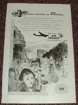 1948 Air France Ad, Arc de Triomphe - Magic Doorway!! - £14.54 GBP
