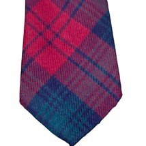 Tartan Plaid 100% New Wool Tie Scotland Edinburgh Woolen Mill 58” Red Green Blue - £21.08 GBP