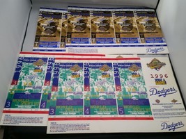 4 sheets Los Angeles Dodgers Tickets 1995 1996 Post Season Each Missing 1 Ticket - £71.93 GBP