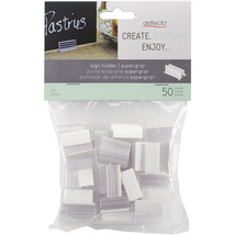 SuperGrip Sign Holders W/Adhesive 1&quot; 50/Pkg-Clear - £15.97 GBP