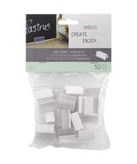 SuperGrip Sign Holders W/Adhesive 1&quot; 50/Pkg-Clear - $19.21 CAD