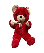 Vintage Knickerbocker Teddy Kuddles Bear 18&quot; USA Red Plush Toy Sewn Tag ... - $1,157.22 MXN