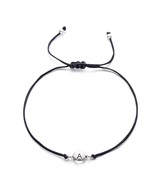iYOE Handmade Black Thread Letter Black Rope Bracelet Lucky Alphabet Wom... - £8.20 GBP