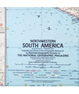 1964 Northwestern South America Map National Geographic 24.75 x 19&quot; F13G - €25,67 EUR