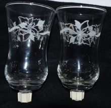 Vtg Homco Home Interior Clear Glass Etched Floral Votive Peg Cup Candle ... - £11.85 GBP