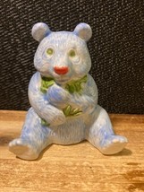Cute Porcelain Panda Hand Painted Blue 3&quot; - $7.90