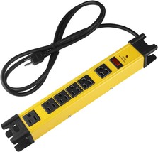 Heavy Duty Power Strip Surge Protector with 15A 6 Outlet Industrial Shop... - $58.22