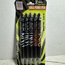 Zebra Z-Grip Animals Ball Point Pen Med Point 5 Pack - £13.76 GBP