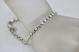 Tiffany &amp; Co. Sterling Silver 4MM Venetian Box Link Bracelet - £167.50 GBP