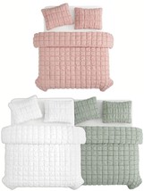 BHF Laurel 3-piece Puff Revers Comforter Set, King 1796188 Multi Colors 102&quot;x92&quot; - £115.93 GBP