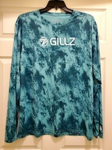 Gillz Mens Size XXL 2XL Long Sleeve Fishing Shirt Teal Polyester - $22.00